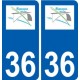 36 Buzançais logo autocollant plaque stickers ville
