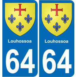 64 Louhossoa wappen aufkleber typenschild aufkleber stadt