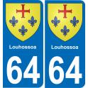64 Louhossoa coat of arms sticker plate stickers city