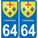 64 Louhossoa stemma adesivo piastra adesivi città