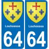64 Louhossoa stemma adesivo piastra adesivi città