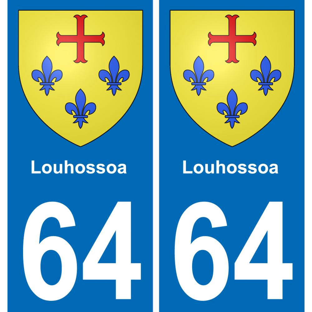 64 Louhossoa stemma adesivo piastra adesivi città