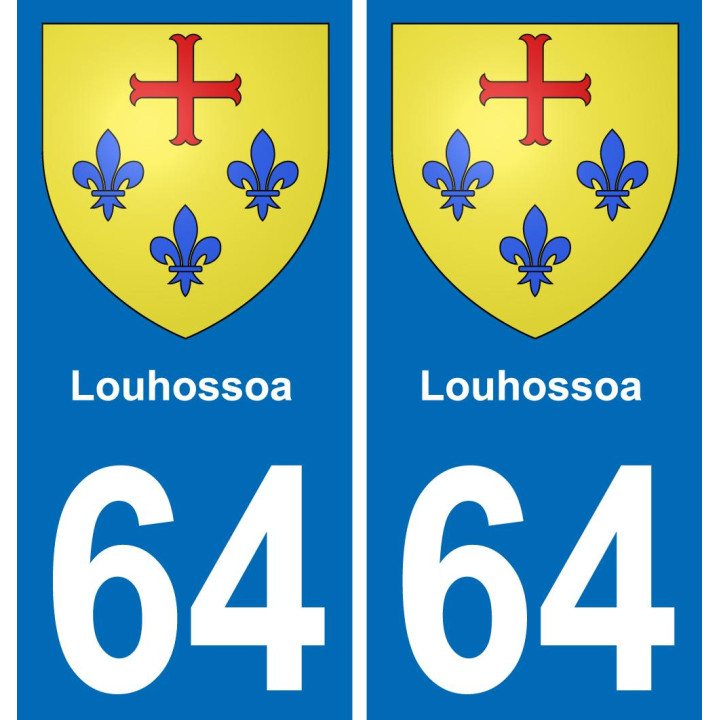 64 Louhossoa coat of arms sticker plate stickers city