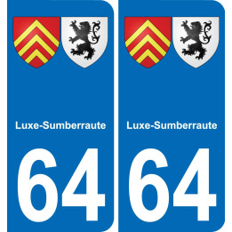 64 Luxe-Sumberraute escudo de armas de la etiqueta engomada de la placa de pegatinas de la ciudad