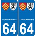 64 Luxe-Sumberraute coat of arms sticker plate stickers city