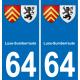 64 Luxe-Sumberraute wappen aufkleber typenschild aufkleber stadt