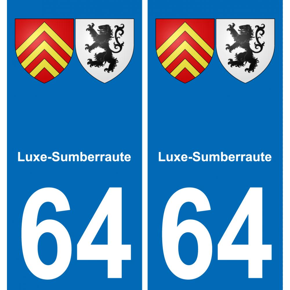 64 Luxe-Sumberraute blason autocollant plaque stickers ville