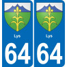 64 Lys wappen aufkleber typenschild aufkleber stadt