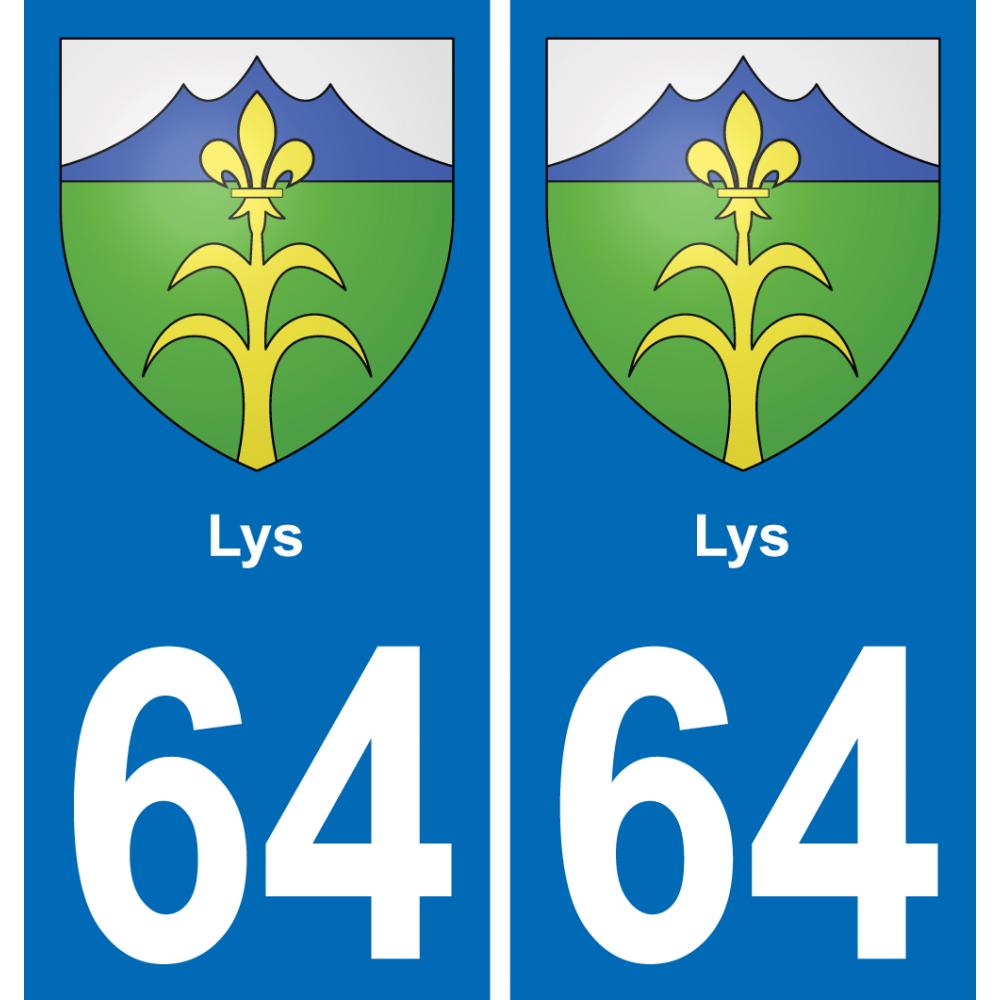 64 Lys stemma adesivo piastra adesivi città