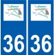 36 Buzançais logo autocollant plaque stickers ville