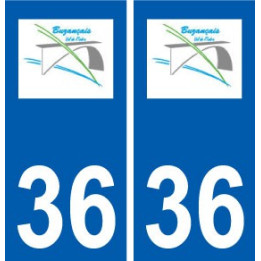 36 Buzançais logo autocollant plaque stickers ville
