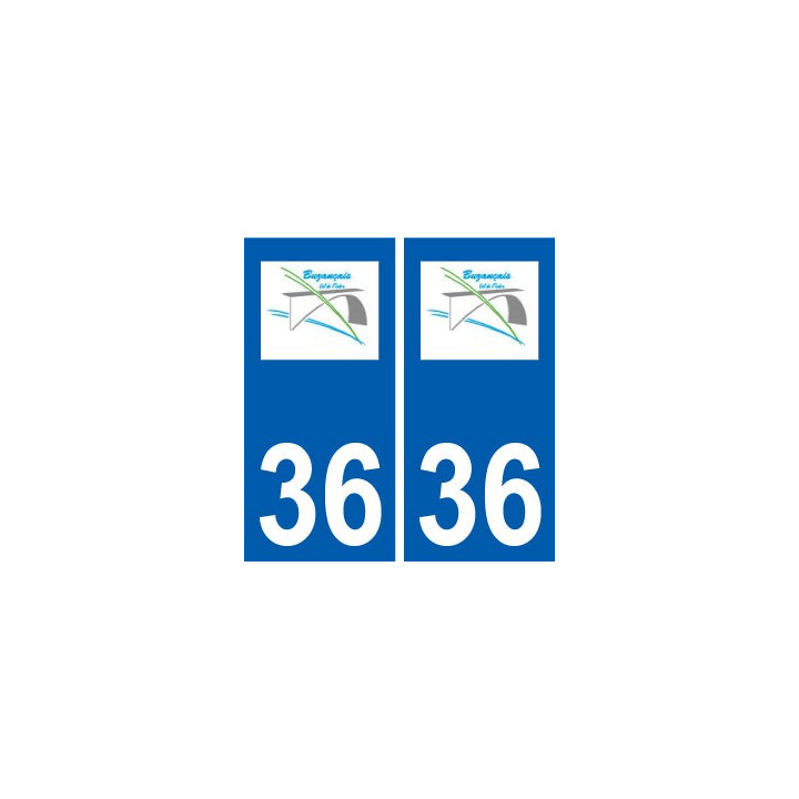 36 Buzançais logo autocollant plaque stickers ville