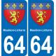 64 Mauléon-Licharre blason autocollant plaque stickers ville