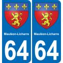64 Mauléon-Licharre stemma adesivo piastra adesivi città
