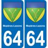 64 Mazères-Lezons wappen aufkleber typenschild aufkleber stadt