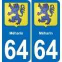 64 Méharin blason autocollant plaque stickers ville