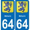 64 Méharin blason autocollant plaque stickers ville