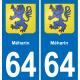 64 Méharin coat of arms sticker plate stickers city