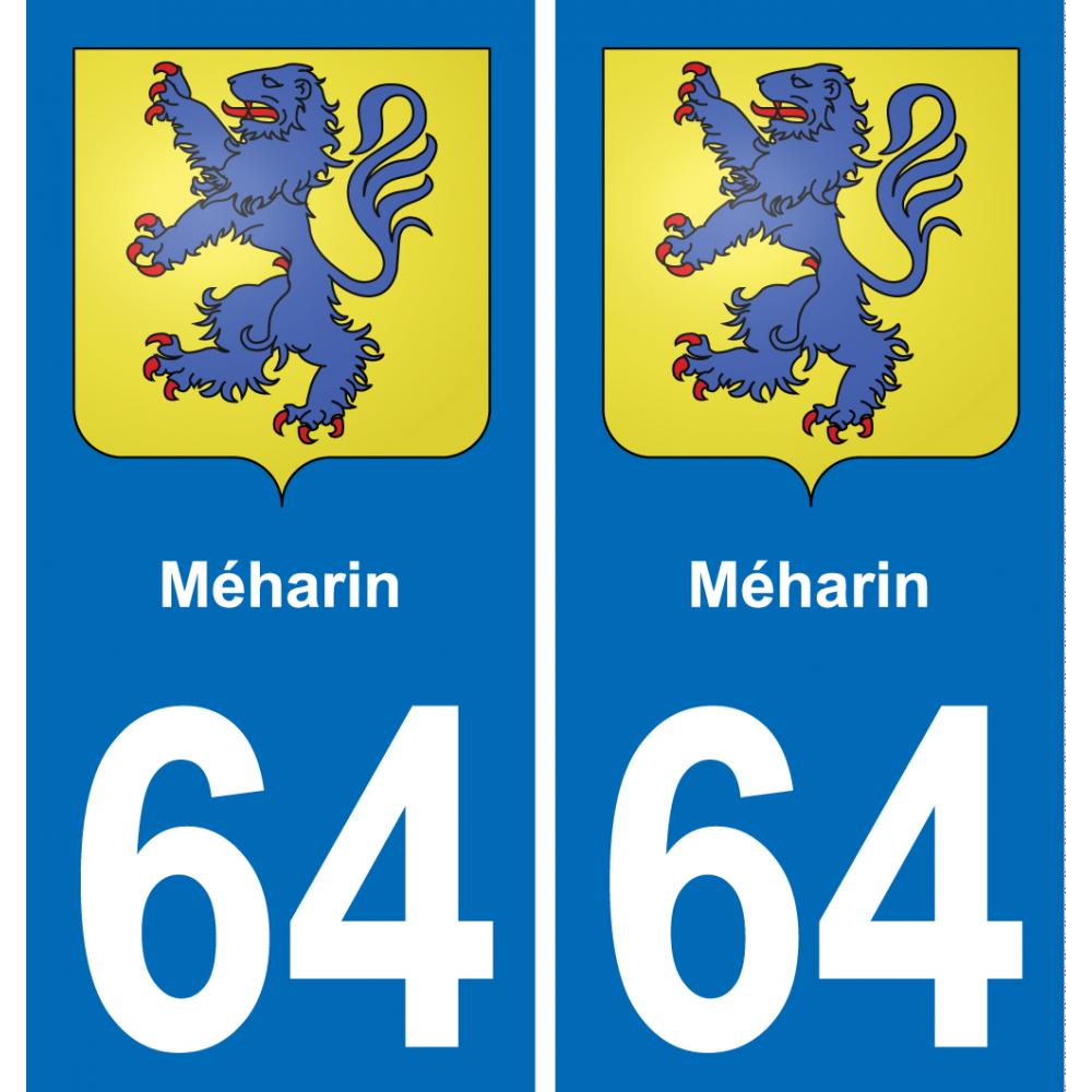 64 Méharin blason autocollant plaque stickers ville