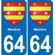 64 Mendive wappen aufkleber typenschild aufkleber stadt