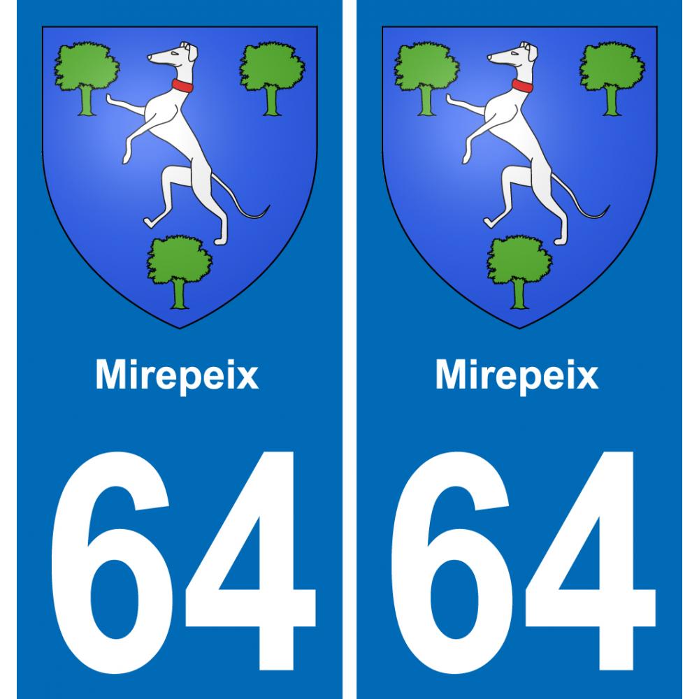 64 Mirepeix wappen aufkleber typenschild aufkleber stadt
