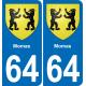 64 Momas wappen aufkleber typenschild aufkleber stadt