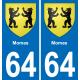 64 Momas stemma adesivo piastra adesivi città