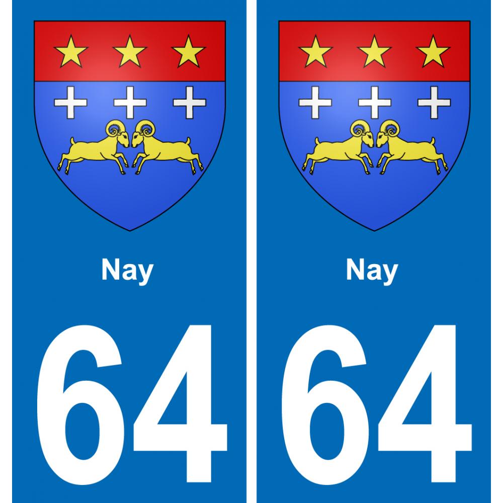 64 Nay adesivo piastra di registrazione city