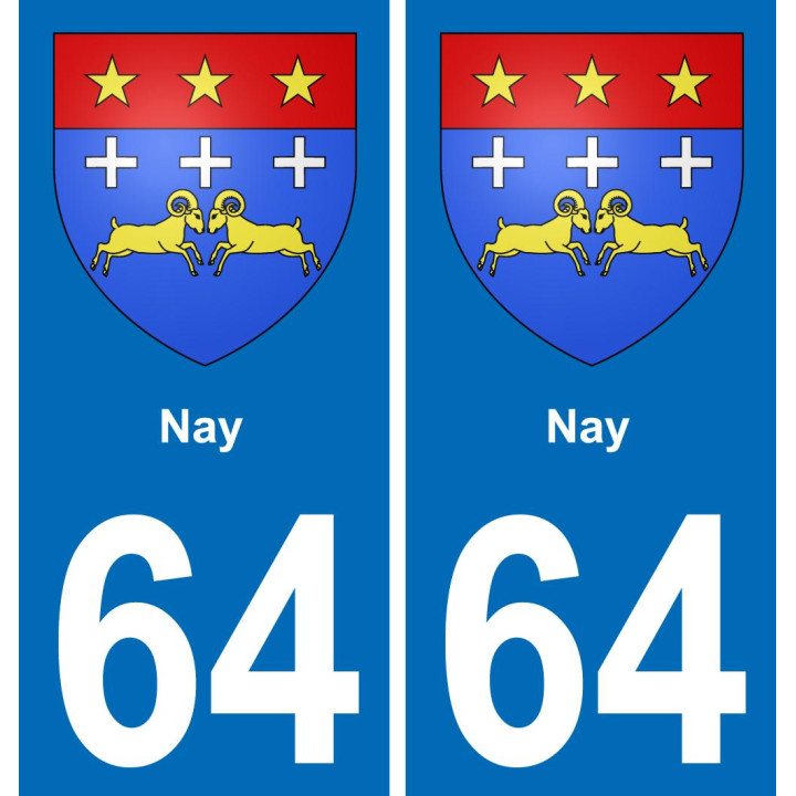 64 Nay sticker plate registration city