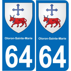 64 Oloron-Sainte-Marie-aufkleber plakette ez stadt