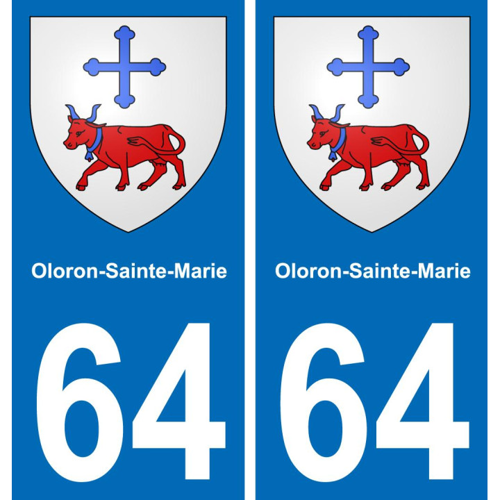 64 Oloron-Sainte-Marie-aufkleber plakette ez stadt