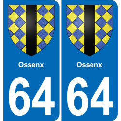 64 Ossenx adesivo piastra di registrazione city