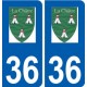 36 La Châtre logo autocollant plaque stickers ville