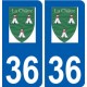 36 La Châtre logo autocollant plaque stickers ville