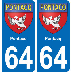 64 Pontacq-aufkleber plakette ez stadt