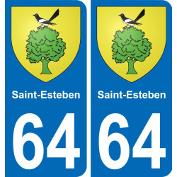 64 Saint-Esteben-aufkleber plakette ez stadt