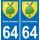 64 Saint-Esteben adesivo piastra di registrazione city
