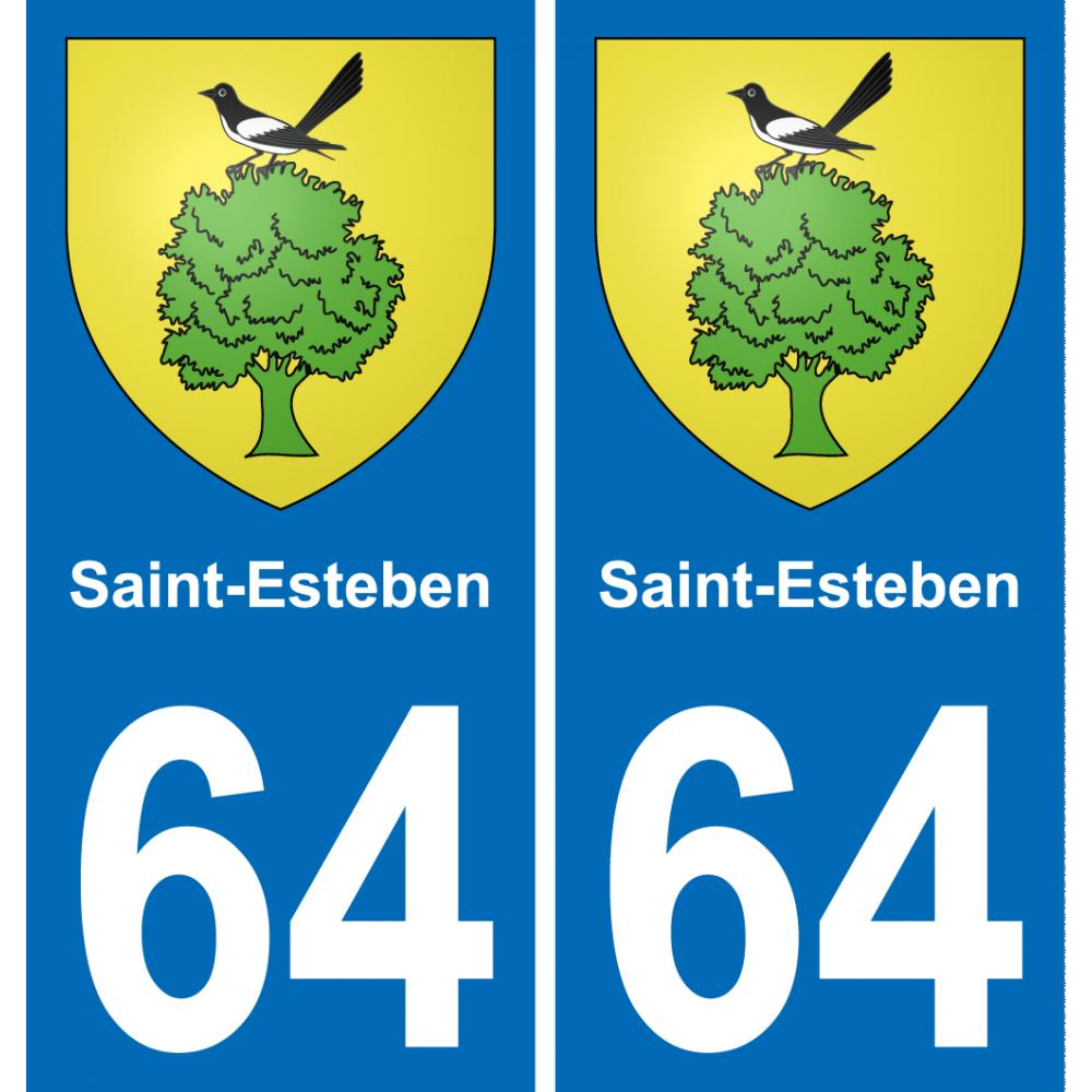 64 Saint-Esteben-aufkleber plakette ez stadt