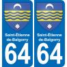 64 Saint-Étienne-de-Baïgorry -aufkleber plakette ez stadt