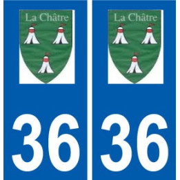 36 La Châtre logo autocollant plaque stickers ville