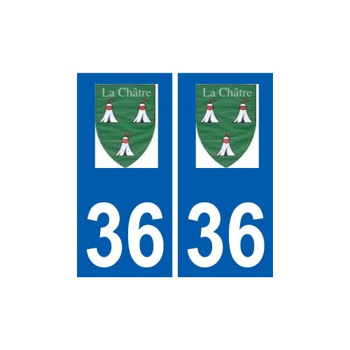 36 La Châtre logo autocollant plaque stickers ville