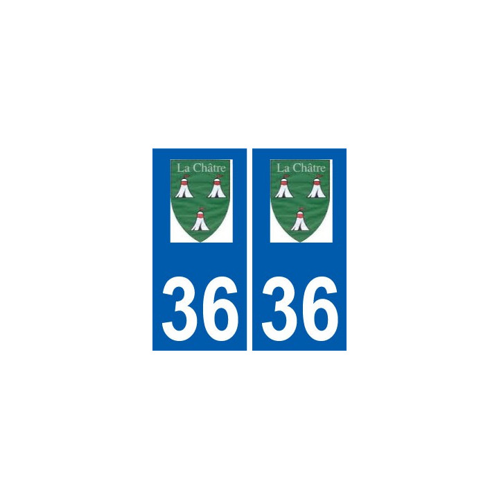 36 La Châtre logo autocollant plaque stickers ville