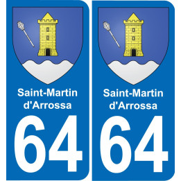 64 Saint-Martin-d'Arrossa-aufkleber plakette ez stadt
