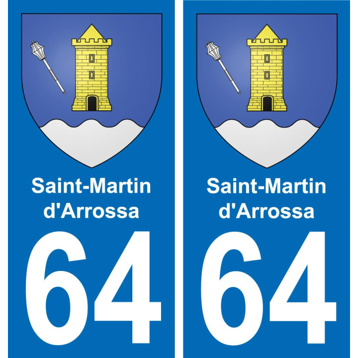 64 Saint-Martin-d'Arrossa-aufkleber plakette ez stadt