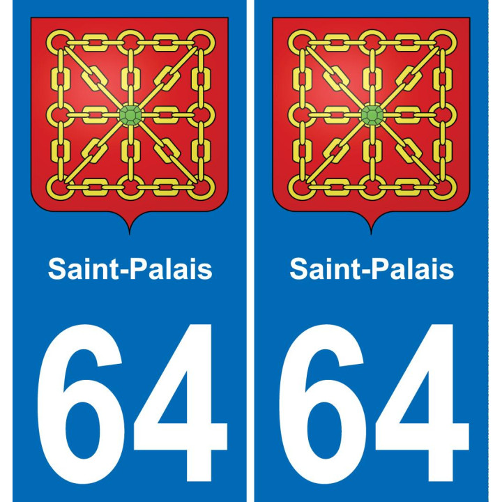 64 Saint-Palais-aufkleber plakette ez stadt