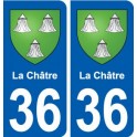 36 La Châtre autocollant plaque stickers ville