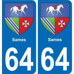 64 Sames-aufkleber plakette ez stadt
