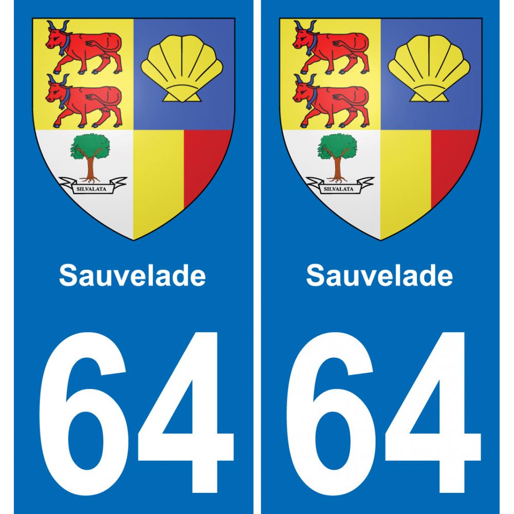 64 Sauvelade adesivo piastra di registrazione city