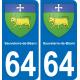 64 Sauveterre-de-Béarn-aufkleber plakette ez stadt