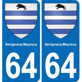 64 Sévignacq-Meyracq-aufkleber plakette ez stadt